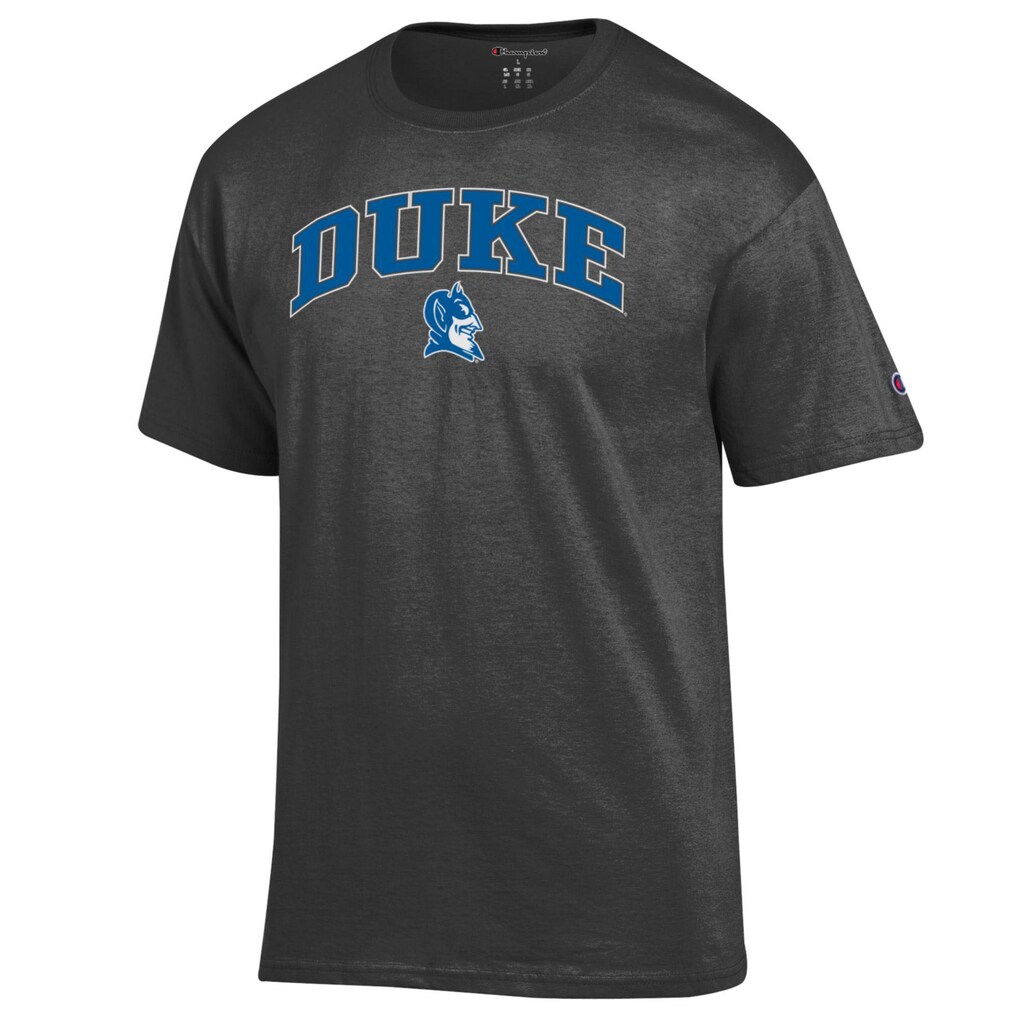  Duke Blue Devils Champion Arch Over Logo T-Shirt - Charcoal